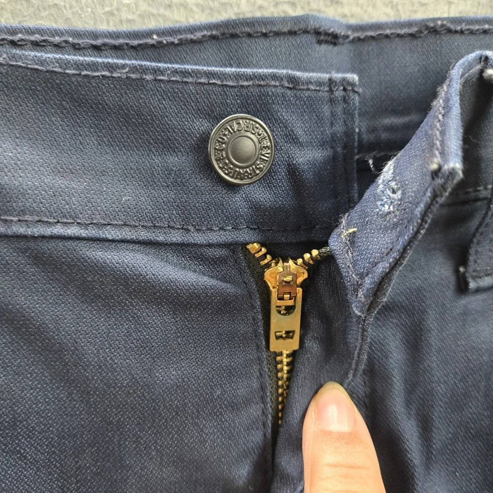Levi's 541 Men Jeans 31X32 Navy Tapered Athletic Fit Twill 32